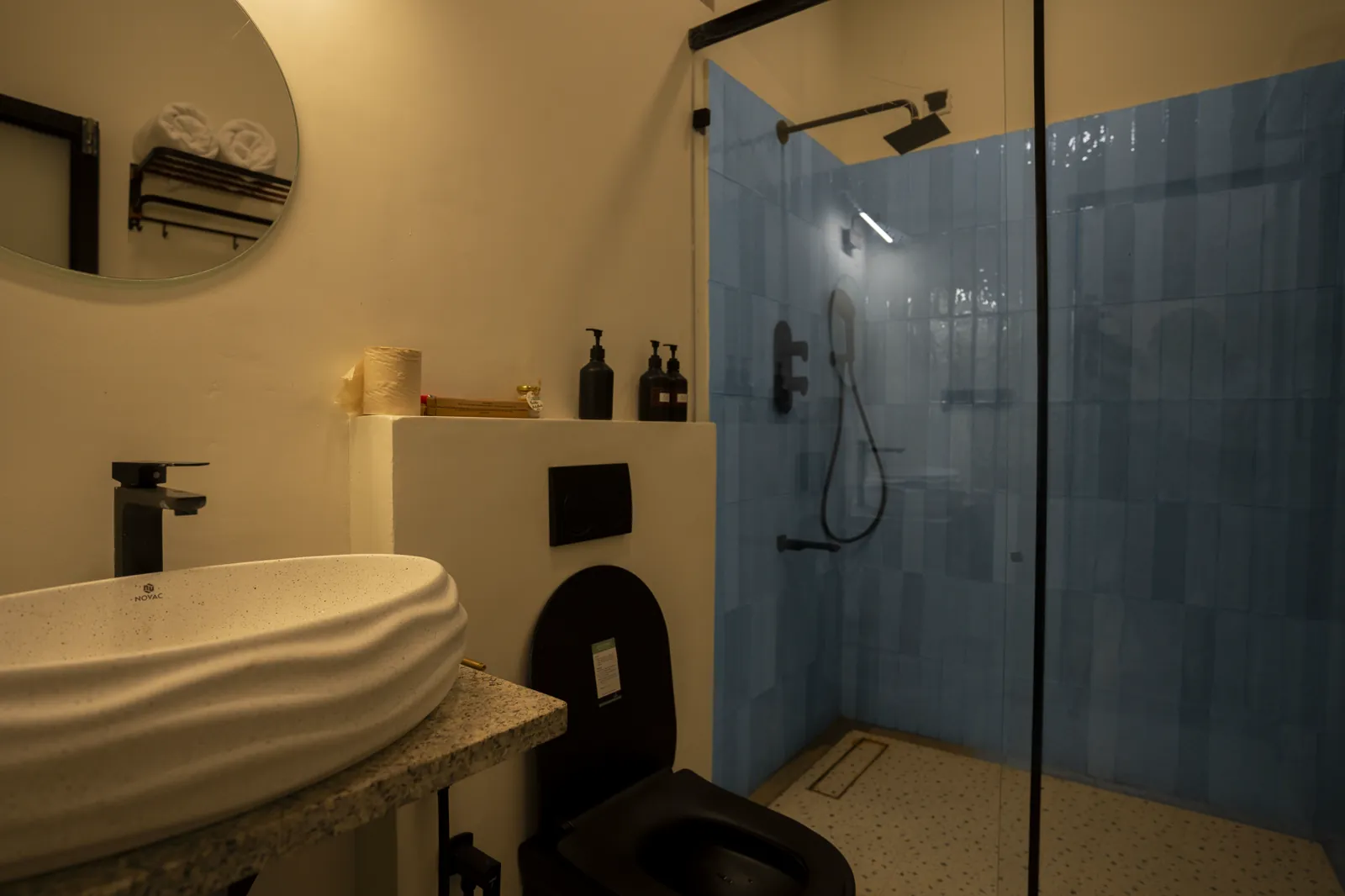 The Aqua — the bathroom