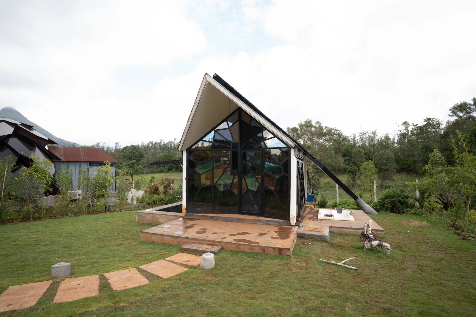 The Cocoon — exterior, the Cocoon facing the garden