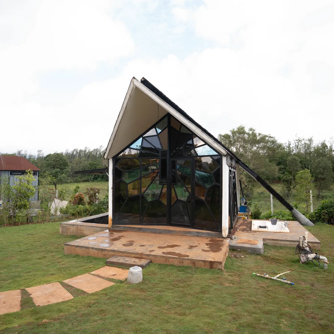The Cocoon — exterior, the Cocoon facing the garden